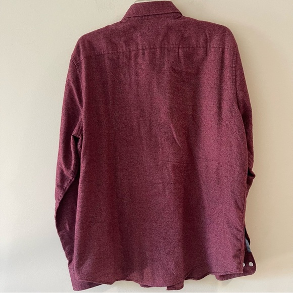 Penguin Men’s Red Long Sleeve Button-down Shirt - Picture 3 of 3